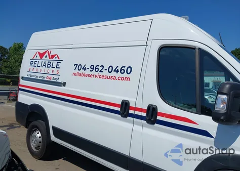 2023 Ram Promaster 2500 High Roof 136 Wb z USA, uszkodzony, nr VIN 3C6LRVCGXPE504489